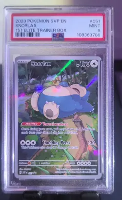 Snorlax 051 Sv: Scarlet & Violet Promo Cards Holo PSA 9 - Image 1