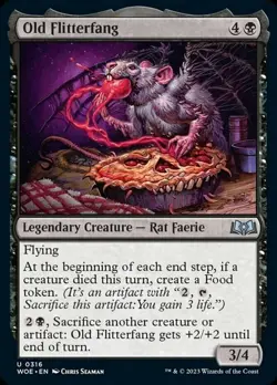 NM-Mint, English MTG Regular Old Flitterfang Wilds of Eldraine Magic the Gatheri - Image 1