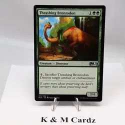 MTG - M20 - Thrashing Brontodon - #197 - Lightly Played - Image 1