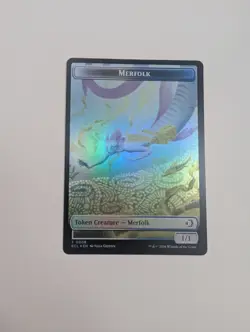 MTG - Merfolk 0008/Worm 0009 Token (Foil) - Lorwyn Eclipsed NM/M Condition - Image 1