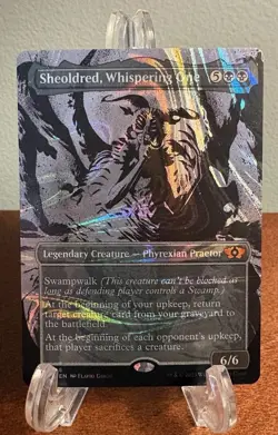 MTG Sheoldred, Whispering One BORDERLESS Halo Foil March of the Machine MUL NM - Image 1