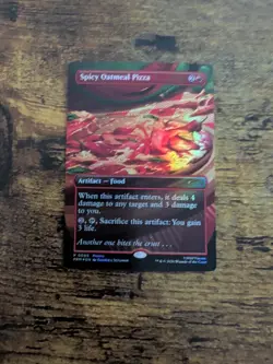 Spicy Oatmeal Pizza TMNT Magic the Gathering MTG Foil Promo #003 - Image 1