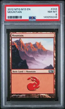 2012 MAGIC: THE GATHERING MAGIC 2013 #244 MOUNTAIN PSA 8 - Image 1