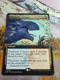 Traumatic Critique (Extended Art) R Secrets of Strixhaven 358 NM Magic - Image 2