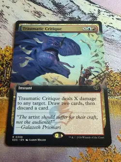 Traumatic Critique (Extended Art) R Secrets of Strixhaven 358 NM Magic - Image 3