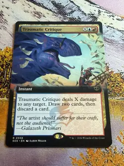 Traumatic Critique (Extended Art) R Secrets of Strixhaven 358 NM Magic - Image 4