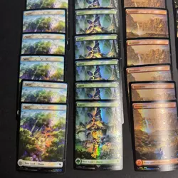 Final Fantasy Chocobo Track Stamped Foil Lands Set Of 30 Magic The Gathering NM - Image 2