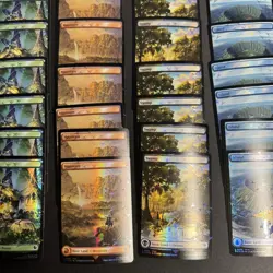 Final Fantasy Chocobo Track Stamped Foil Lands Set Of 30 Magic The Gathering NM - Image 3