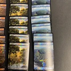 Final Fantasy Chocobo Track Stamped Foil Lands Set Of 30 Magic The Gathering NM - Image 4