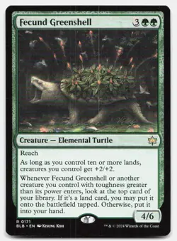 Fecund Greenshell 171 Rare Bloomburrow Magic: The Gathering Near Mint - Image 1