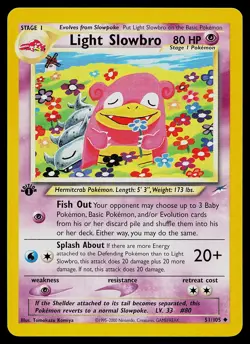 Pokemon Card - Light Slowbro Neo Destiny 51/105 Uncommon 1st Edition - Image 1
