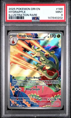 2025 POKEMON DRI EN-DESTINED RIVALS ILLUSTRATION RARE #188 HYDRAPPLE PSA 9 - Image 1