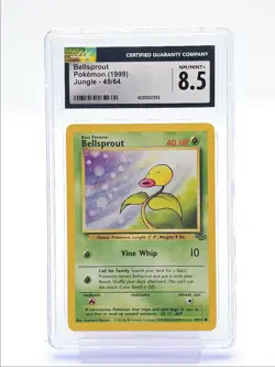 BELLSPROUT 1999 POKEMON BASE JUNGLE COMMON 49/64 CGC 8.5 Q6438 - Image 1
