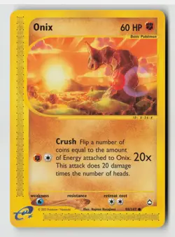 Pokemon - Onix - 098/147 Aquapolis - Common - NM - Image 1