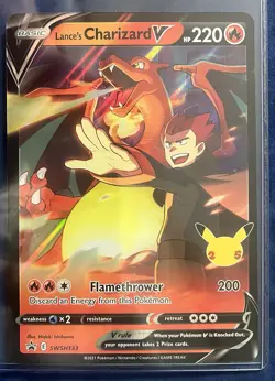 Pokemon Lance's Charizard V SWSH133 Jumbo Card - Image 1