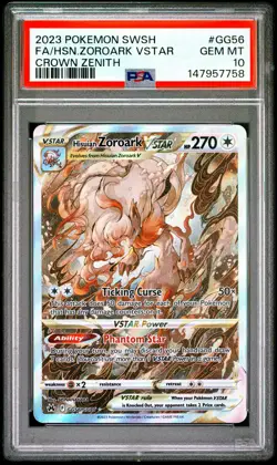2023 POKEMON SWORD & SHIELD CROWN ZENITH FULL ART/HISUIAN ZOROARK VSTAR PSA 10 - Image 1