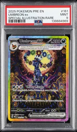 2025 POKEMON PRISMATIC EVOLUTIONS SPECIAL ILLUSTRATION RARE UMBREON EX PSA 9 - Image 1
