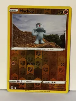 Machop Reverse Holo 086/196 SWSH11: Lost Origin NM Pokemon Fast Ship - Image 1