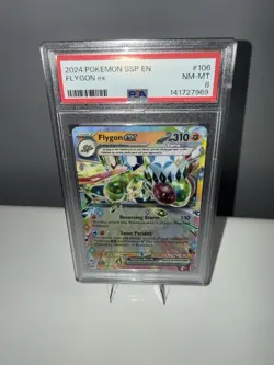 2024 Pokemon Flygon ex #106 Surging Sparks PSA 8 Graded Slab Supports Charity! - Image 3