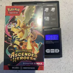 VERY HEAVY 153G Pokemon Ascended Heroes Booster Bundle 6 Packs NEW & SEALED - Image 1