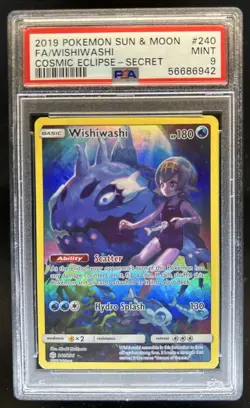 2019 Pokemon SM Cosmic Eclipse Wishiwashi #240/236 PSA 9 - Image 1