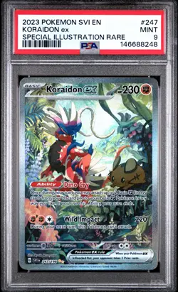 2023 POKEMON SVI EN-SCARLET & VIOLET SPECIAL ILLUSTRATION RARE KORAIDON EX PSA 9 - Image 1