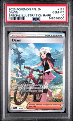2025 POKEMON PFL EN-PHANTASMAL FLAMES SPECIAL ILLUSTRATION RARE #129 DAWN PSA 10 - Image 1