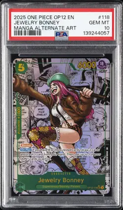2025 ONE PIECE OP12-LEGACY OF THE MASTER #118 JEWELRY BONNEY PSA 10 - Image 1