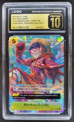 2025 ONE PIECE MONKEY D. LUFFY PROMO SUPER RARE OP07-109 CGC 10 PRISTINE A PT - Image 1