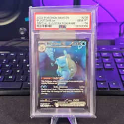 2023 POKEMON MEW EN-151 SPECIAL ILLUSTRATION RARE #200 BLASTOISE EX PSA 10 - Image 1