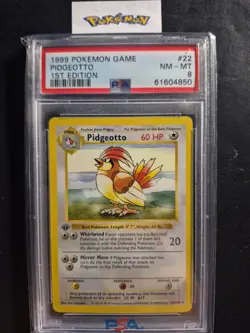 First Edition 1999 Pokemon Base Set 22/102 Pidgeotto PSA NM-MT 8 - Image 1