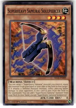Yugioh Superheavy Samurai Soulpiercer SECE-EN009 Common 1st Ed NM - Image 1