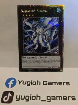 YUGIOH BAHAMUT SHARK MP24 QUARTERLY CENTURY SECRET LIGHT PLAYED 1ST EDITION - Image 1