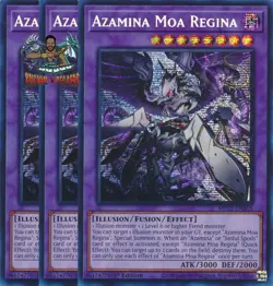 Yugioh! 3x Azamina Moa Regina MP25-EN105 Prismatic Secret Rare 1st Ed NM - Image 1
