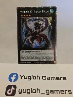 YUGIOH NUMBER 32 SHARK DRAKE QUARTERLY CENTURY SECRET MP24 1ST EDITION - Image 1