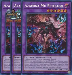 Yugioh! 3x Azamina Mu Rcielago MP25-EN104 Prismatic Secret Rare 1st Ed NM - Image 1