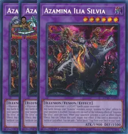Yugioh! 3x Azamina Ilia Silvia MP25-EN103 Prismatic Secret Rare 1st Ed NM - Image 1