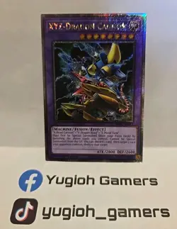 YUGIOH XYZ DRAGON CANNON MP24 QUARTERLY CENTURY SECRET LIGHT PLAYED 1ST EDITION - Image 1