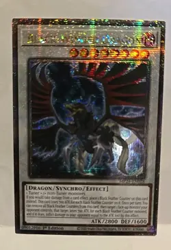 YUGIOH BLACK WINGED DRAGON MP24 QUARTERLY CENTURY SECRET LIGHT PLAYED - Image 2