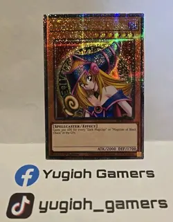 YUGIOH DARK MAGICIAN GIRL QUARTERLY CENTURY SECRET MP24 LIGHT PLAYED - Image 1