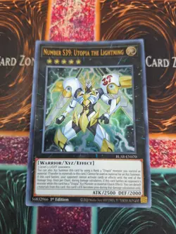 Yugioh Number S39: Utopia the Lightning BLAR-EN070 Ultra Rare 1st Edition NM - Image 1