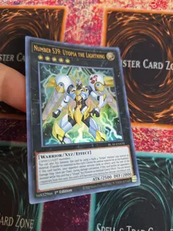 Yugioh Number S39: Utopia the Lightning BLAR-EN070 Ultra Rare 1st Edition NM - Image 2