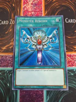 Yugioh Monster Reborn BLRR-EN046 Secret Rare 1st Edition Near Mint - Image 1