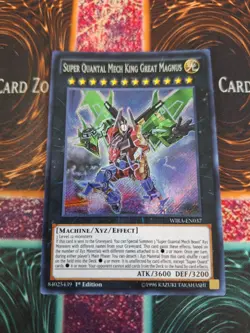 Yugioh Super Quantal Mech King Great Magnus WIRA-EN037 Secret Rare 1st Ed NM - Image 1