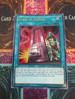 Yugioh Card of Demise DUPO-EN050 Ultra Rare 1st Edition Near Mint - Image 1
