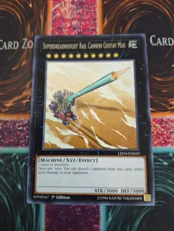 Yugioh Superdreadnought Rail Cannon Gustav Max LED4-EN039 Rare 1st NM - Image 1
