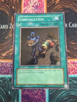 Yugioh Confiscation MRL-038 Super Rare OG Unlimited Heavily Played - Image 1