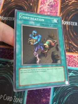 Yugioh Confiscation MRL-038 Super Rare OG Unlimited Heavily Played - Image 2