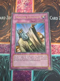 Yugioh Solemn Judgment MRD-127 Ultra Rare 1st Edition Moderately Played - Image 1