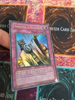 Yugioh Solemn Judgment MRD-127 Ultra Rare 1st Edition Moderately Played - Image 2